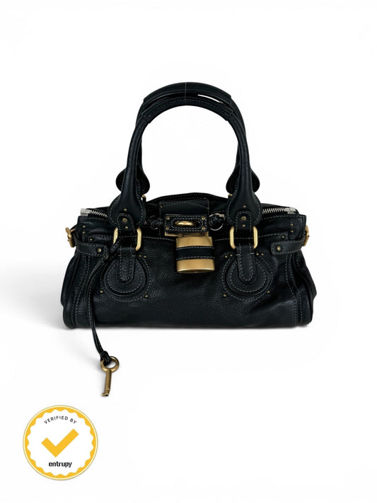2007 Chloe Paddington Black Leather Handbag | O/S, Black