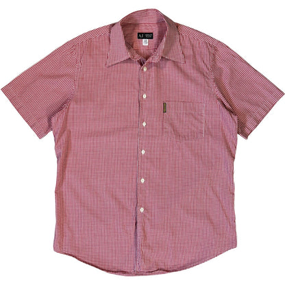 Armani Jeans 00’s Checkered Short Sleeve Shirt L | Large, Red