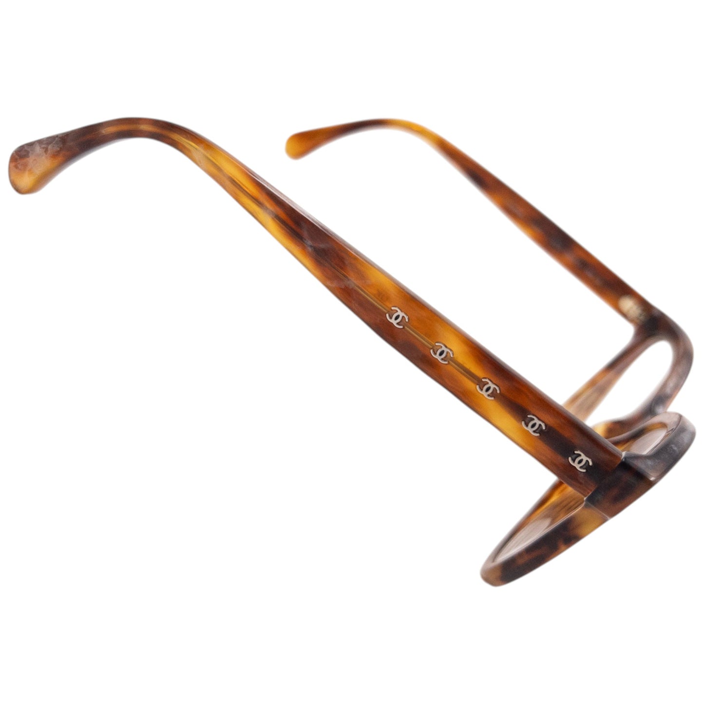 Vintage 2000s Chanel Tortoise Shell Eyeglasses | O/S, Brown