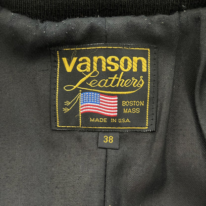 Vanson Leathers Race Team Leather Bomber Jacket