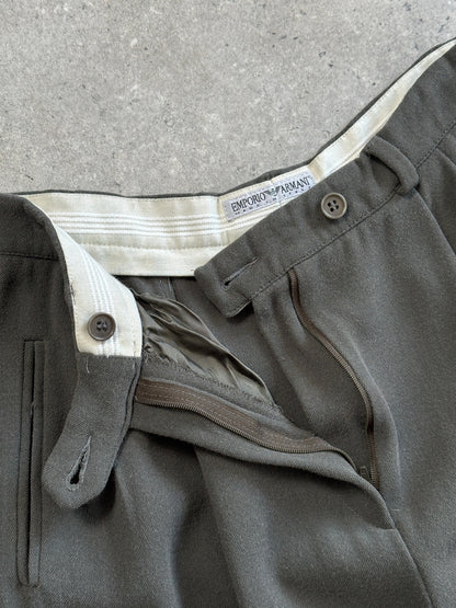 Emporio Armani High Waisted Straight Leg Trousers - W24