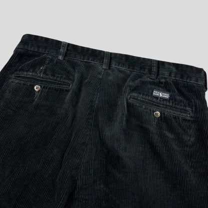 Ralph Lauren 90’s Polo Jumbo Corduroy Baggy Andrew Trousers - 34 | Default Title, Black