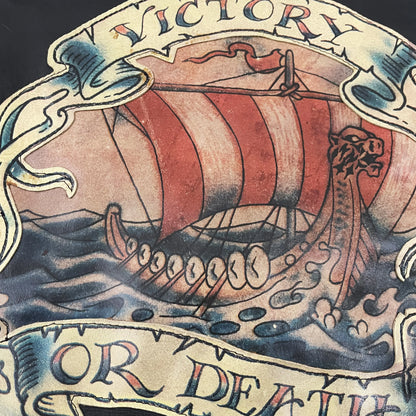 Avirex 'Victory or Death' Leather Biker Motorcycle Jacket - S