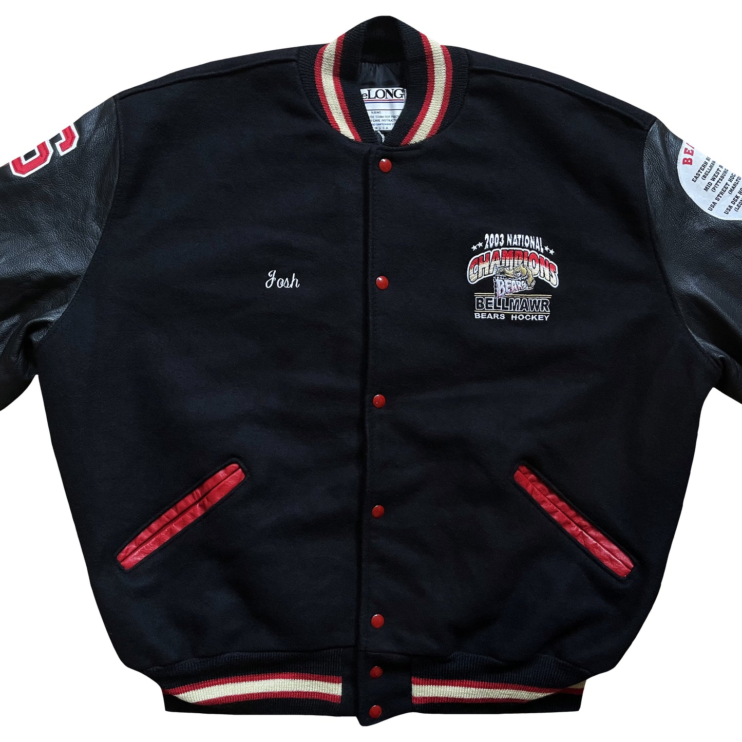 De Long 'Bellmawr Bears Hockey' Varsity Jacket - XXL