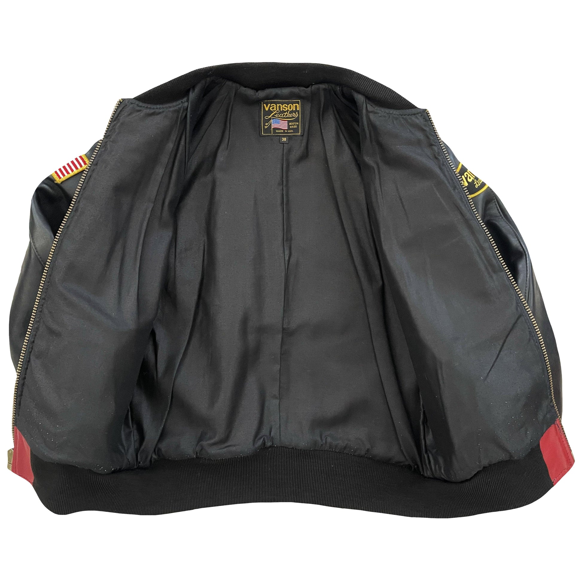 Vanson Leathers Race Team Leather Bomber Jacket - Known Source
