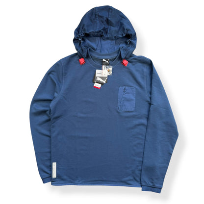 2000's Puma by Hussein Chalayan Detachable Hood Sweatshirt (L) | Large, Blue