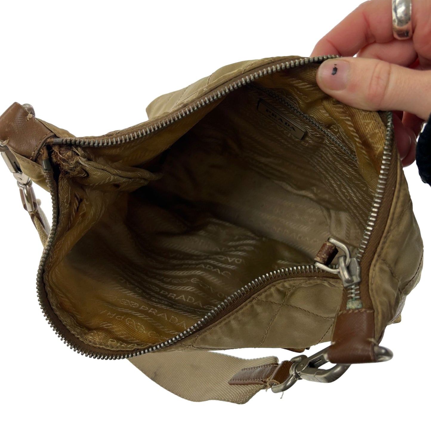 Vintage Prada Quilted Nylon Shoulder Bag