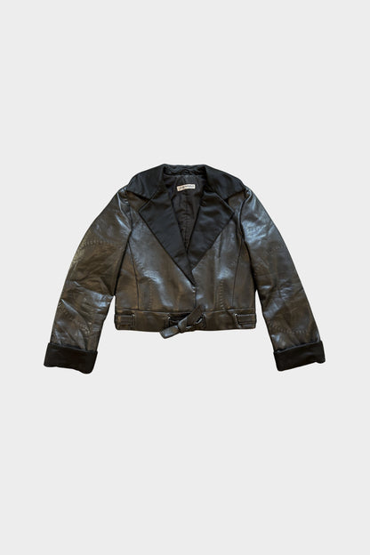 Emporio Armani Aviator Cropped Black Jacket