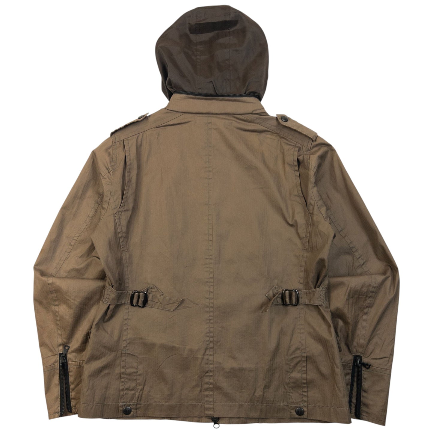 Vintage 2000s Katharine Hamnett Zip Up Jacket Womens Size M | Medium, Brown