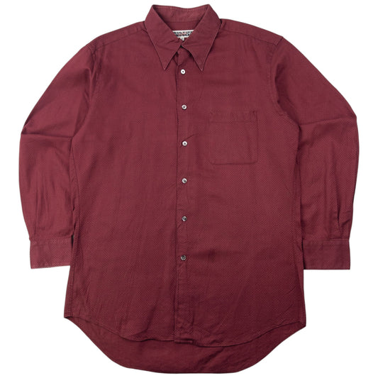 Vintage 90s Gaultier HOMME Objet Long Sleeve Button Up Shirt Size M | Medium, Red