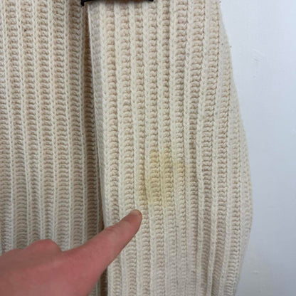 Stone Island Ribbed Wool Blend Jumper (XXL) | XXL, Cream