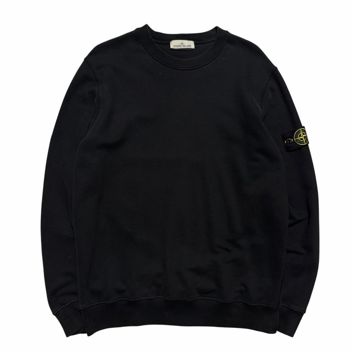 Stone Island Black Pullover Crewneck | XL, Black