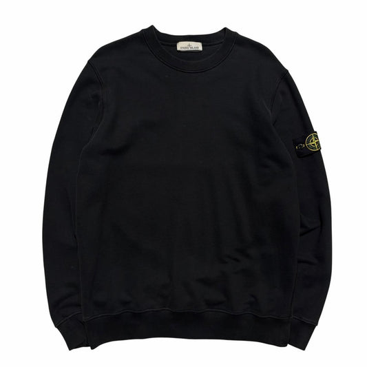 Stone Island Black Pullover Crewneck | XL, Black
