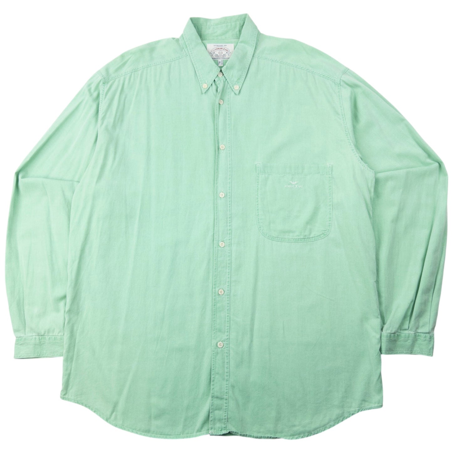 Vintage 90s Armani Jeans Long Sleeve Button Up Shirt Size XL