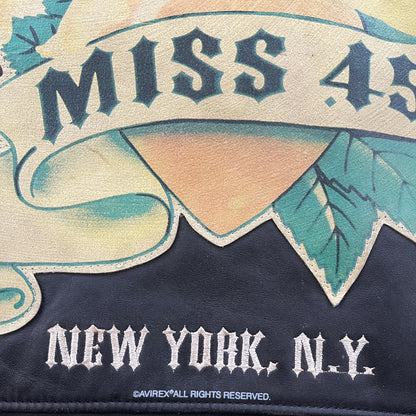 Avirex Leather Biker Motorcycle Jacket - S / M