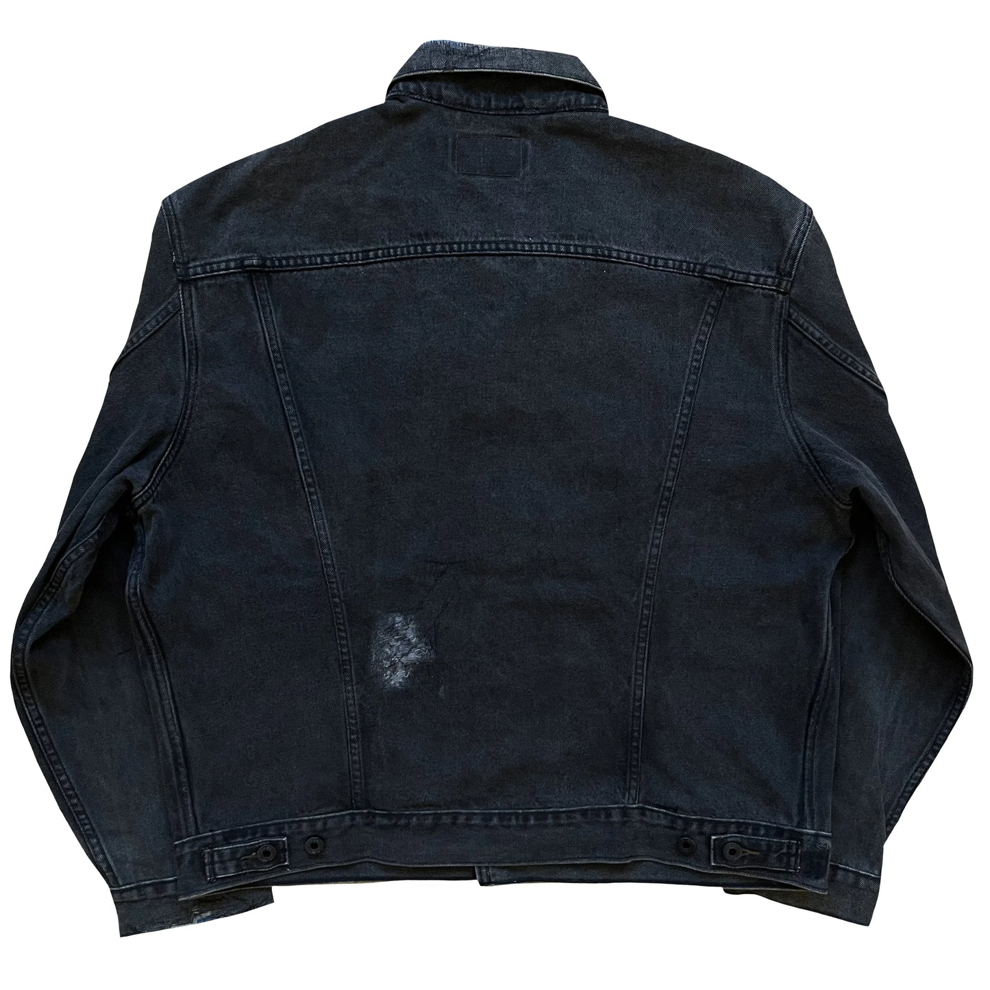 Boro Sashiko Distressed Denim Trucker Jacket - XL