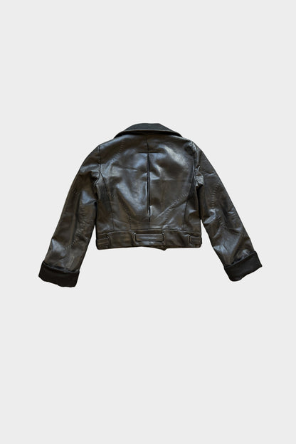 Emporio Armani Aviator Cropped Black Jacket