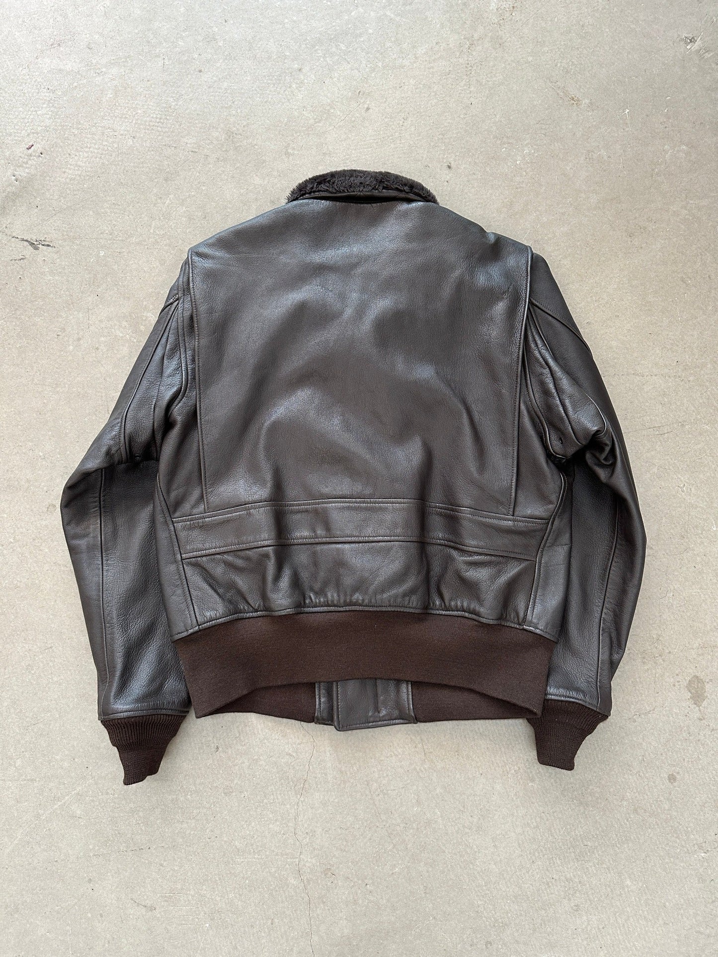 2000 Excelled G-1 Leather Flight Jacket - L | Large, Red
