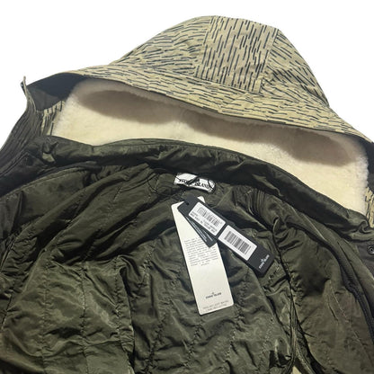 Stone Island Naslan Watro Reflective Rain Camo Jacket | Large, Camo