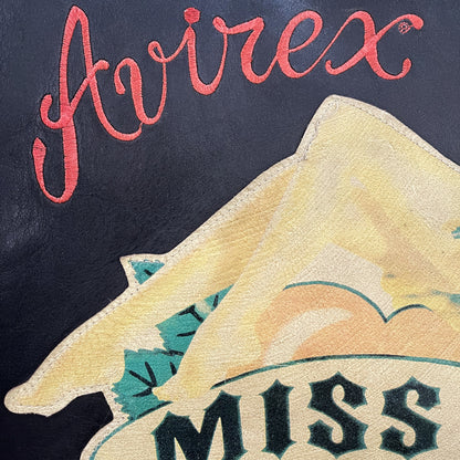 Avirex Leather Biker Motorcycle Jacket - S / M