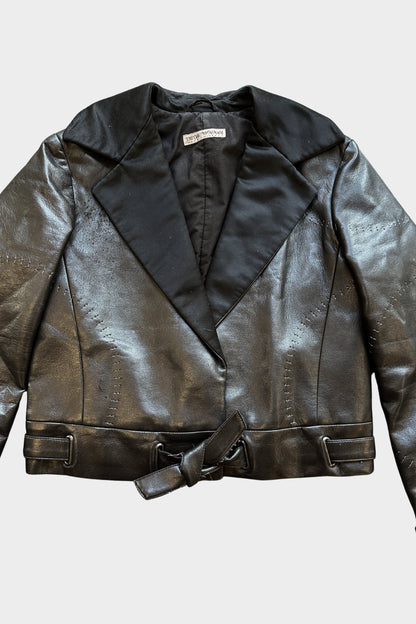 Emporio Armani Aviator Cropped Black Jacket