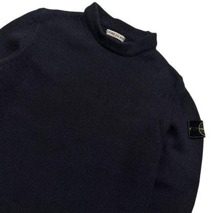 Stone Island A/W 1998 Heavy Wool Knit Pullover | Large, Navy
