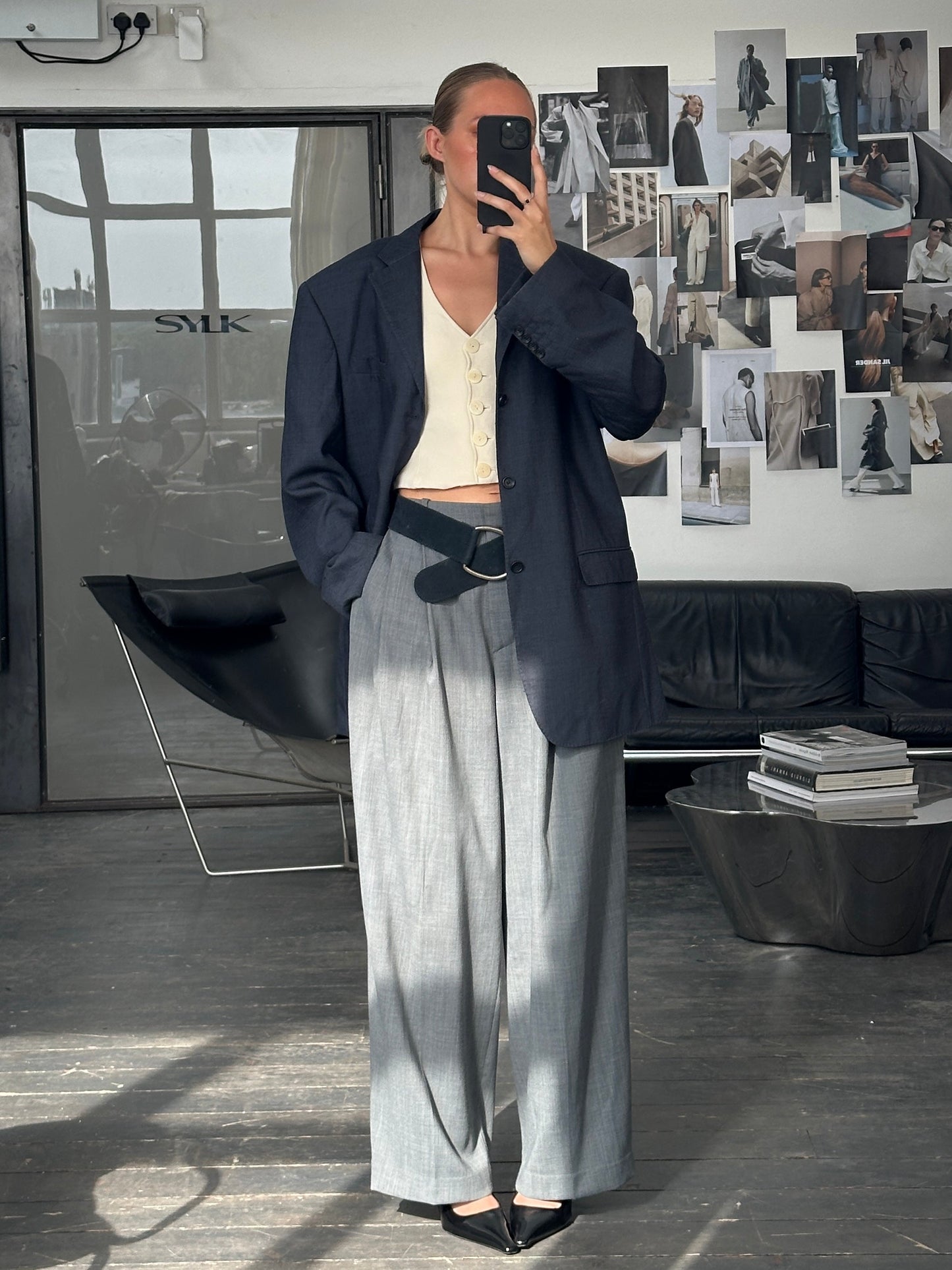 Vintage 1990s Wool Blend Single Breasted Blazer - 48R/XXXL