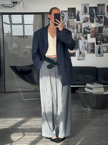 Vintage 1990s Wool Blend Single Breasted Blazer - 48R/XXXL