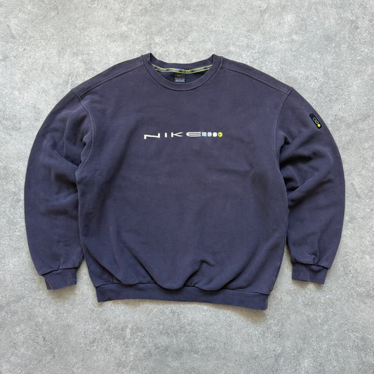 Nike 1999 heavyweight embroidered spellout sweatshirt (L)