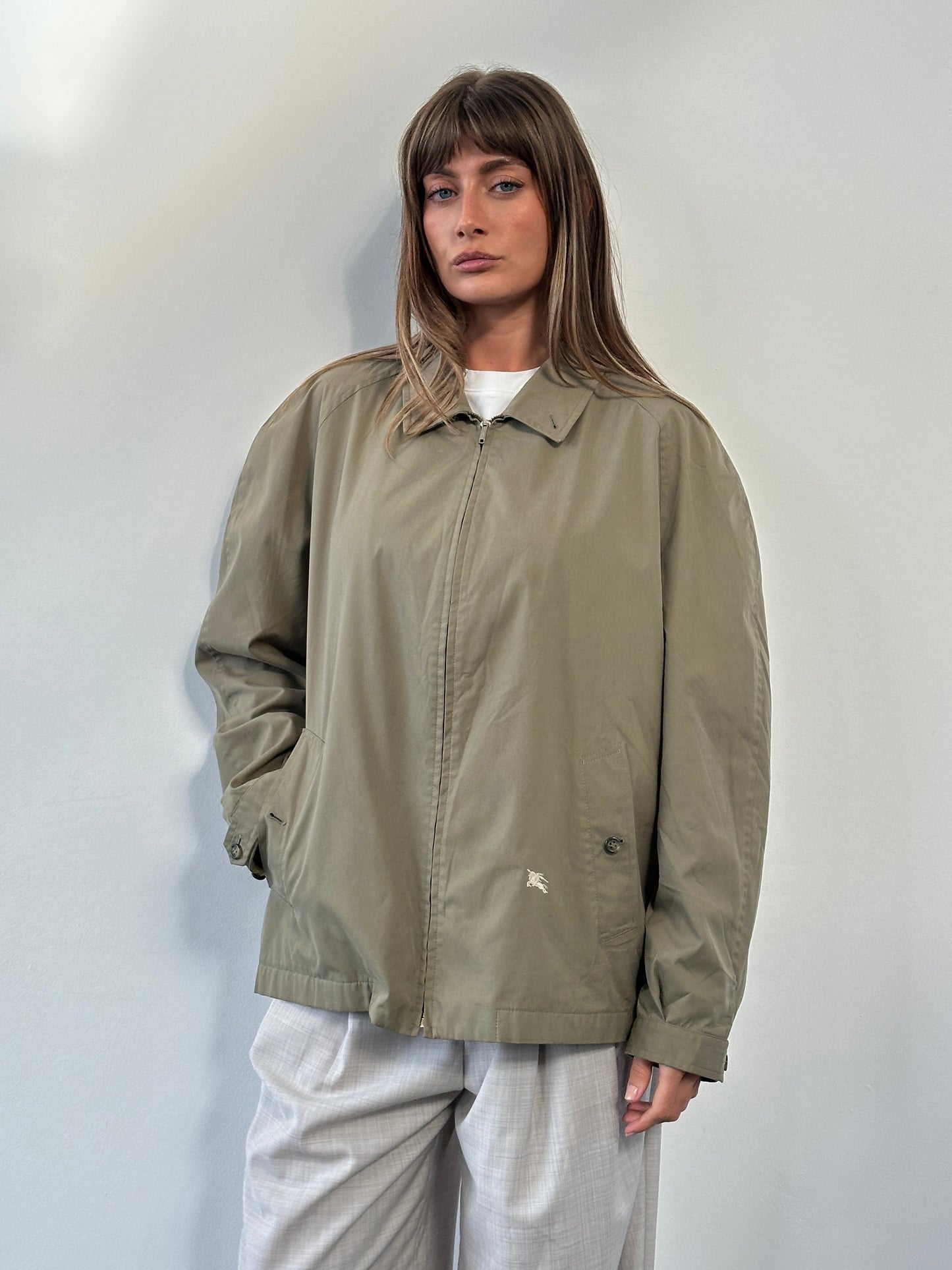 Burberry 1990s Wool Logo Bomber Jacket – XL