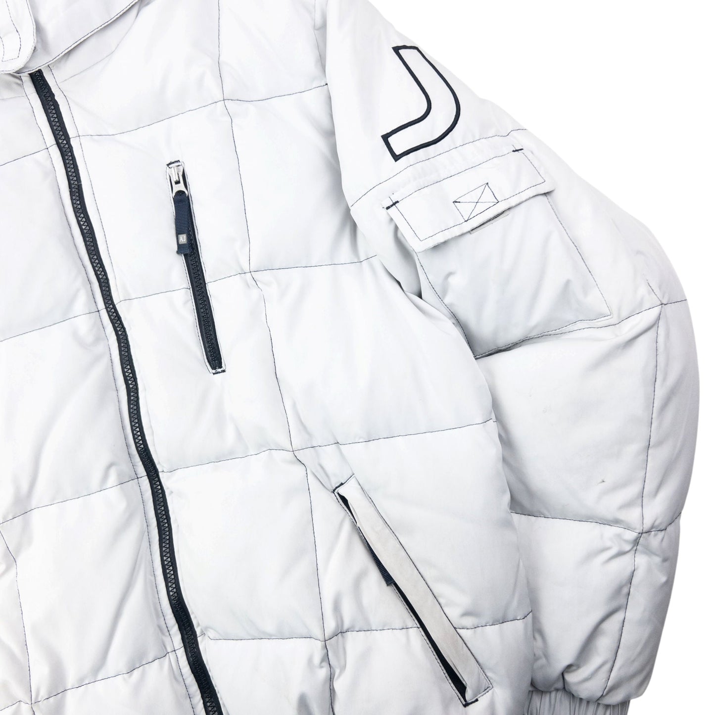 Vintage 2000s Armani Jeans Quilted Puffer Jacket Size M | Medium, Multicoloured
