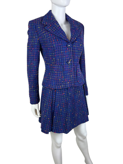 Versace early 1990s boucle skirt suit