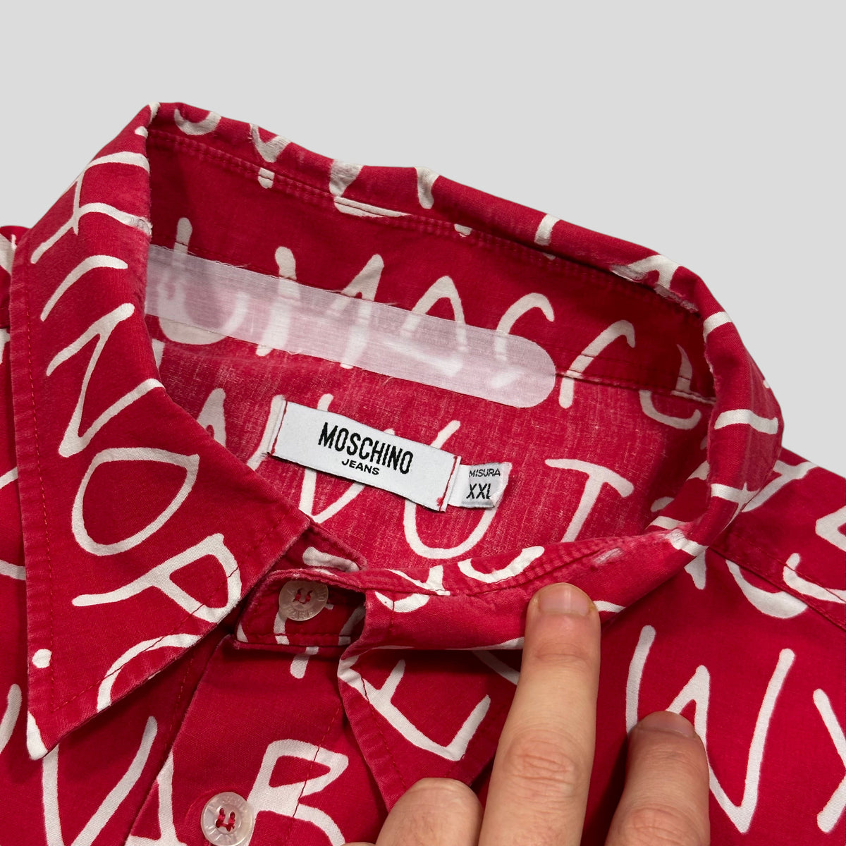 Moschino Jeans 00’s ABC Set Red - W32 & XXL | W32, Red