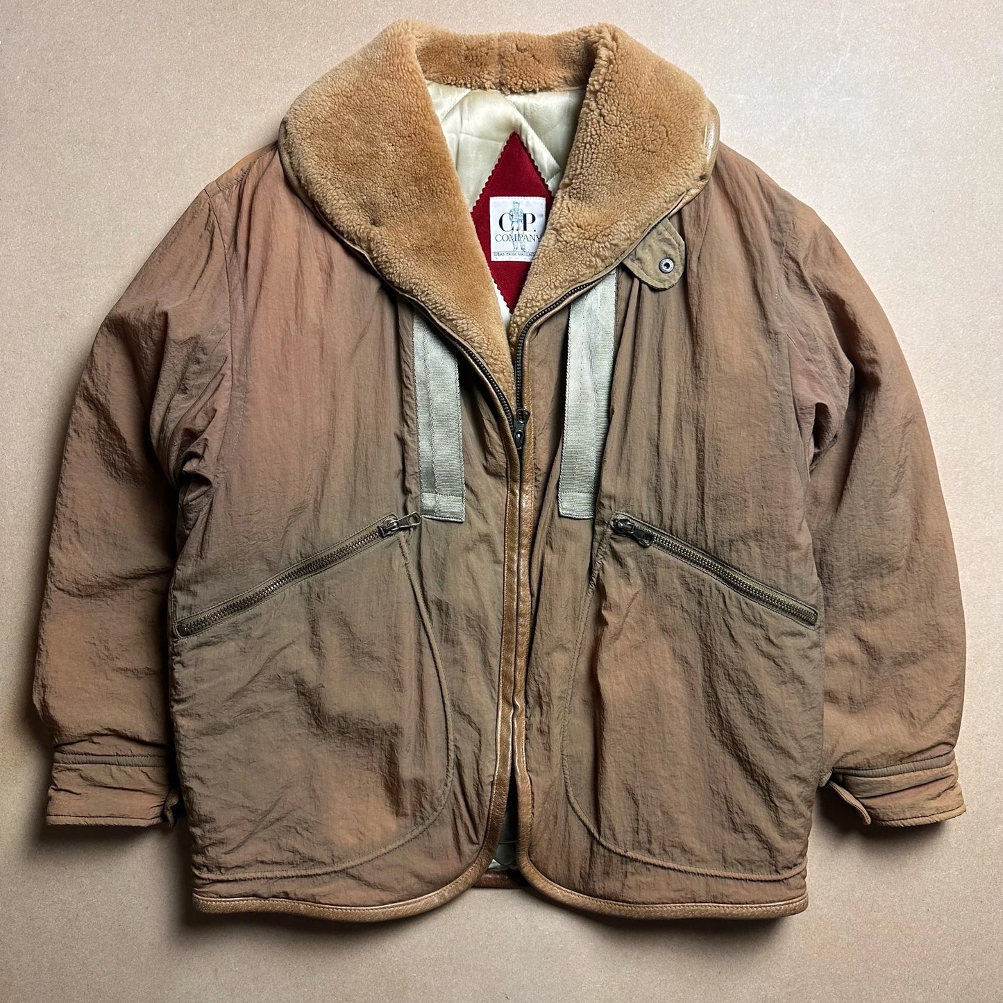 A/W 1983 C.P. COMPANY Japanese Nylon Shearling Collar Field Jacket