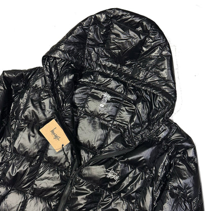 Stüssy Midweight Hooded Down Puffer Jacket In Black ( XXL )