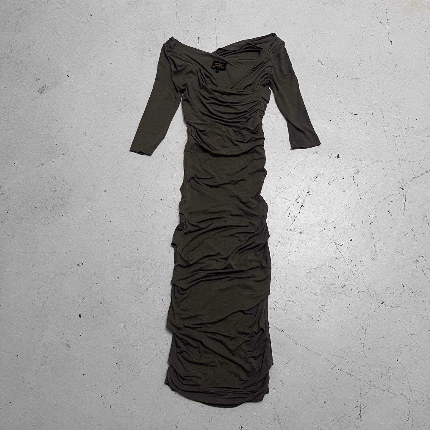 2000s vivienne westwood anglomania dress | Green, Olive Green