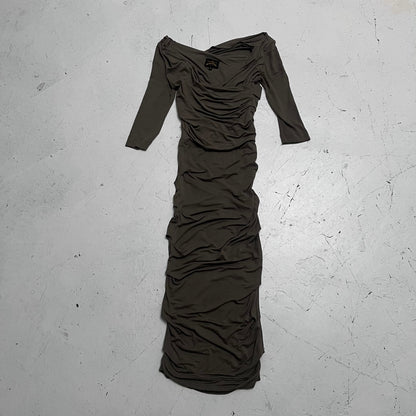 2000s vivienne westwood anglomania dress | Green, Olive Green