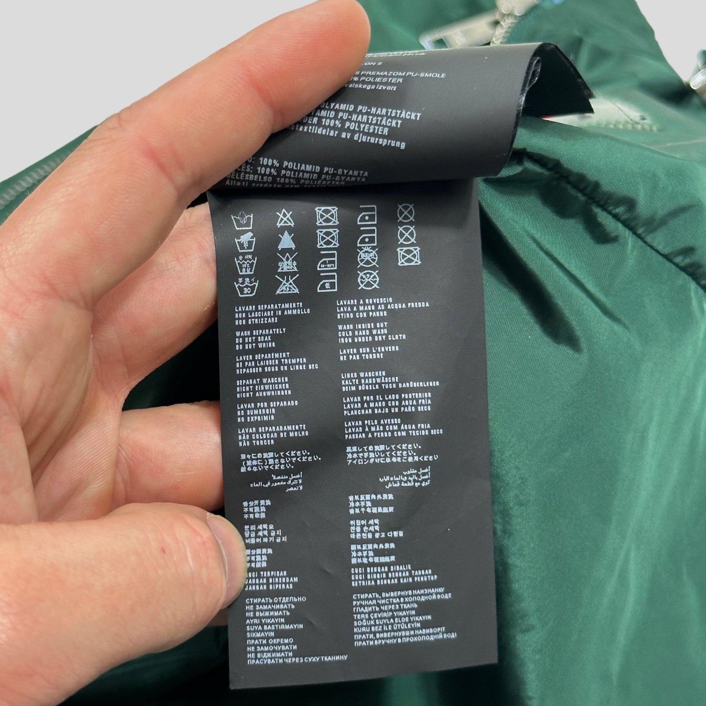 Prada Milano 2015 Emerald Contrast Zip Nylon Windbreaker