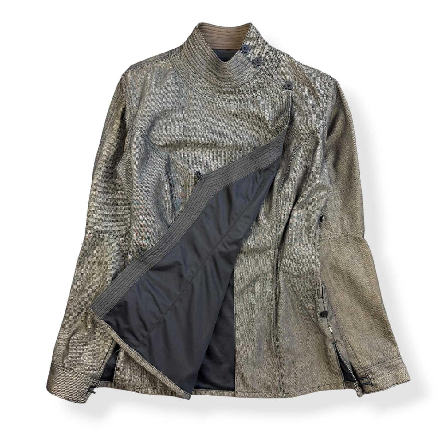 AW99/00 Maharishi Asymmetric Kimono Jacket (S) | Small, Black