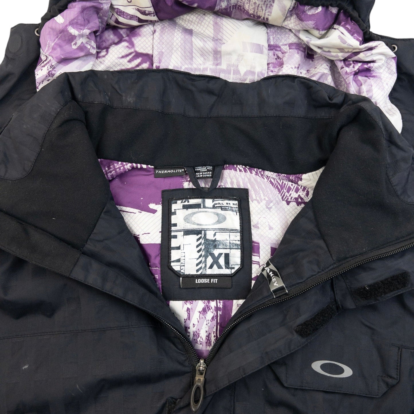 Vintage 2000s Oakley Zip Up Snowboarding Jacket Size XL | XL, Black