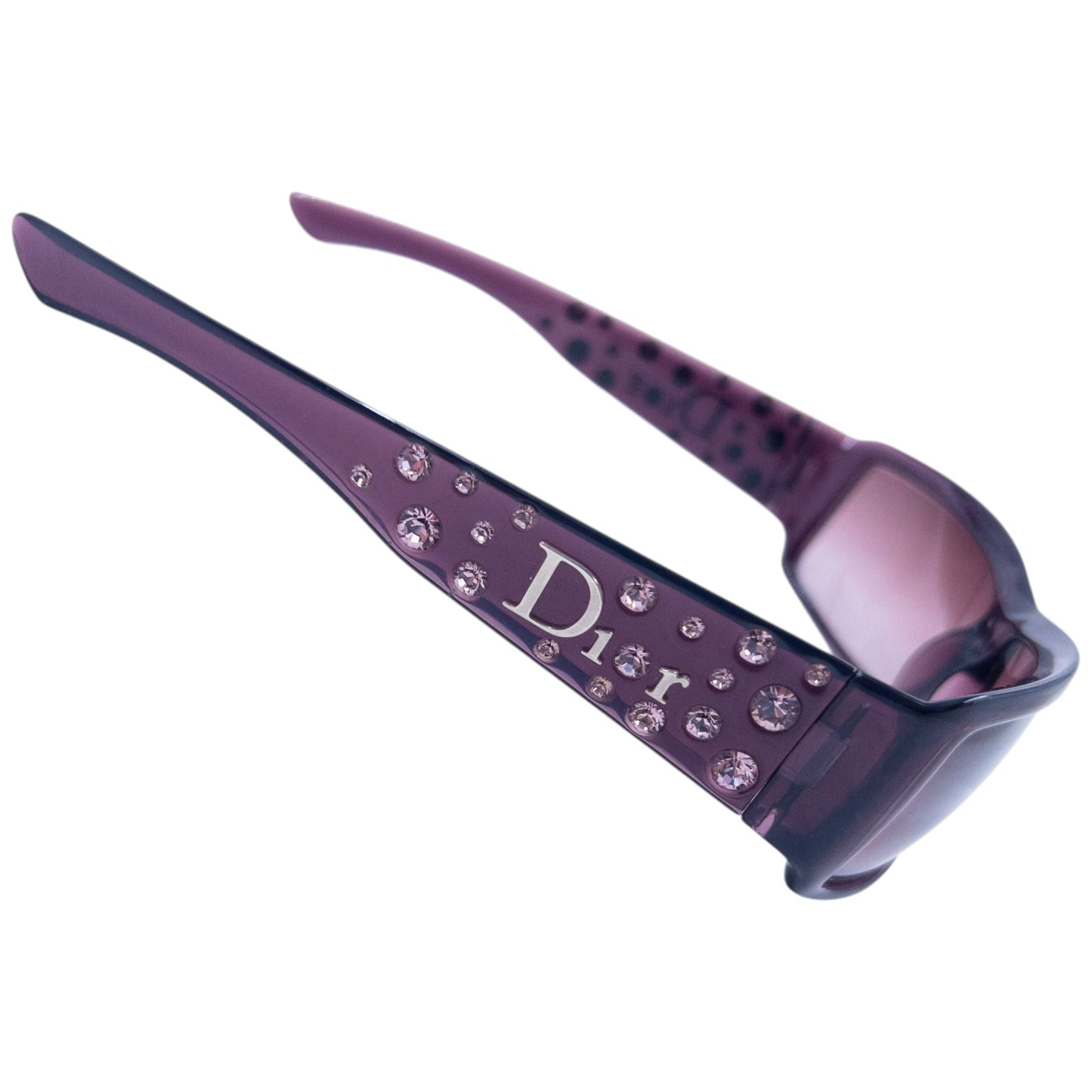 Vintage 2000s Dior By John Galliano Diamanté Jewel Sunglasses | O/S, Purple