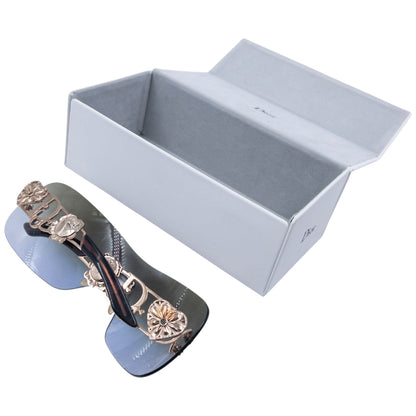 Vintage Dior Spuns Floral Rimless Sunglasses