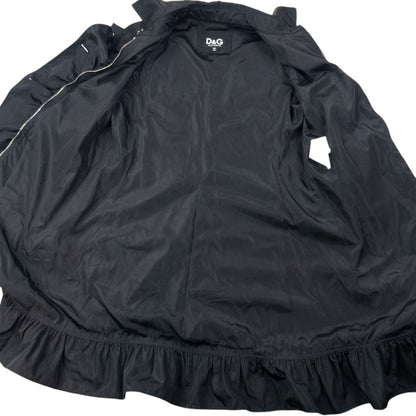 Vintage Dolce & Gabbana Belt Waist Ruffle Jacket Womens Size M | Medium, Black