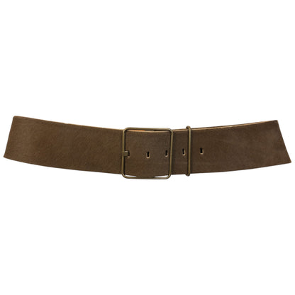Vintage 2000s Miu Miu Calf Hair Leather Belt Size L | O/S, Brown
