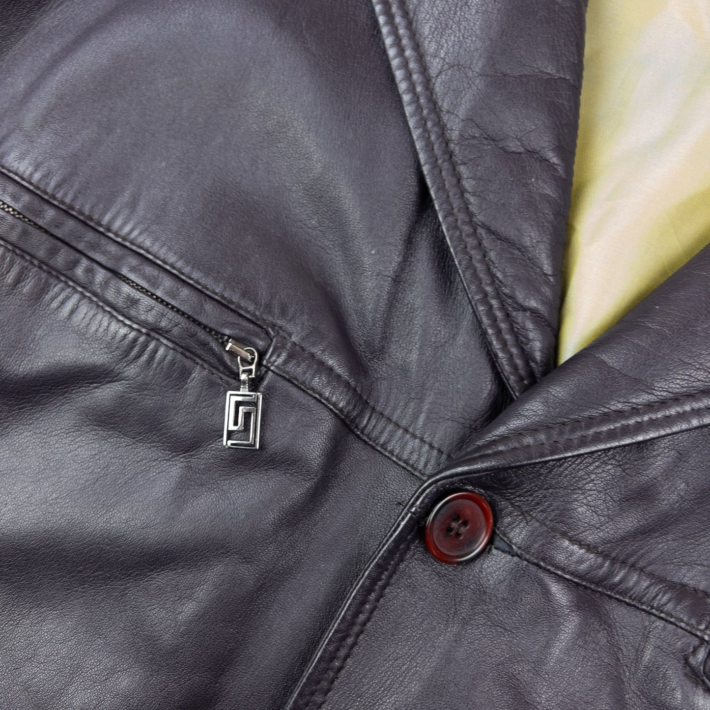 Vintage 2000s Versace Classic V2 Leather Jacket Size XXL | XXL, Green
