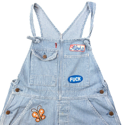 Vintage 90s Hysteric Glamour Embroidered Denim Dungarees Size S | Small, Blue