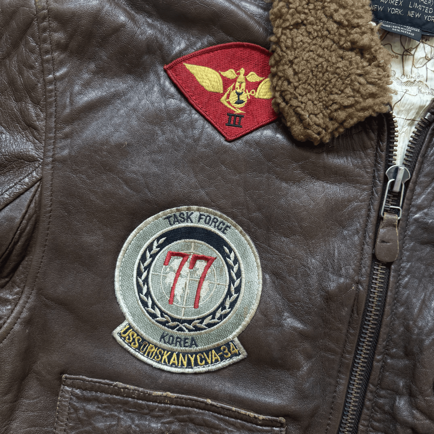 Avirex 1987 Top Gun G-1 Flight Jacket - S/M | S/M, Brown
