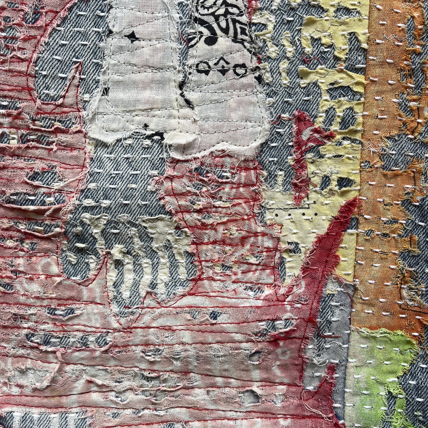 Boro Bandana Sashiko Distressed Jeans - W34"