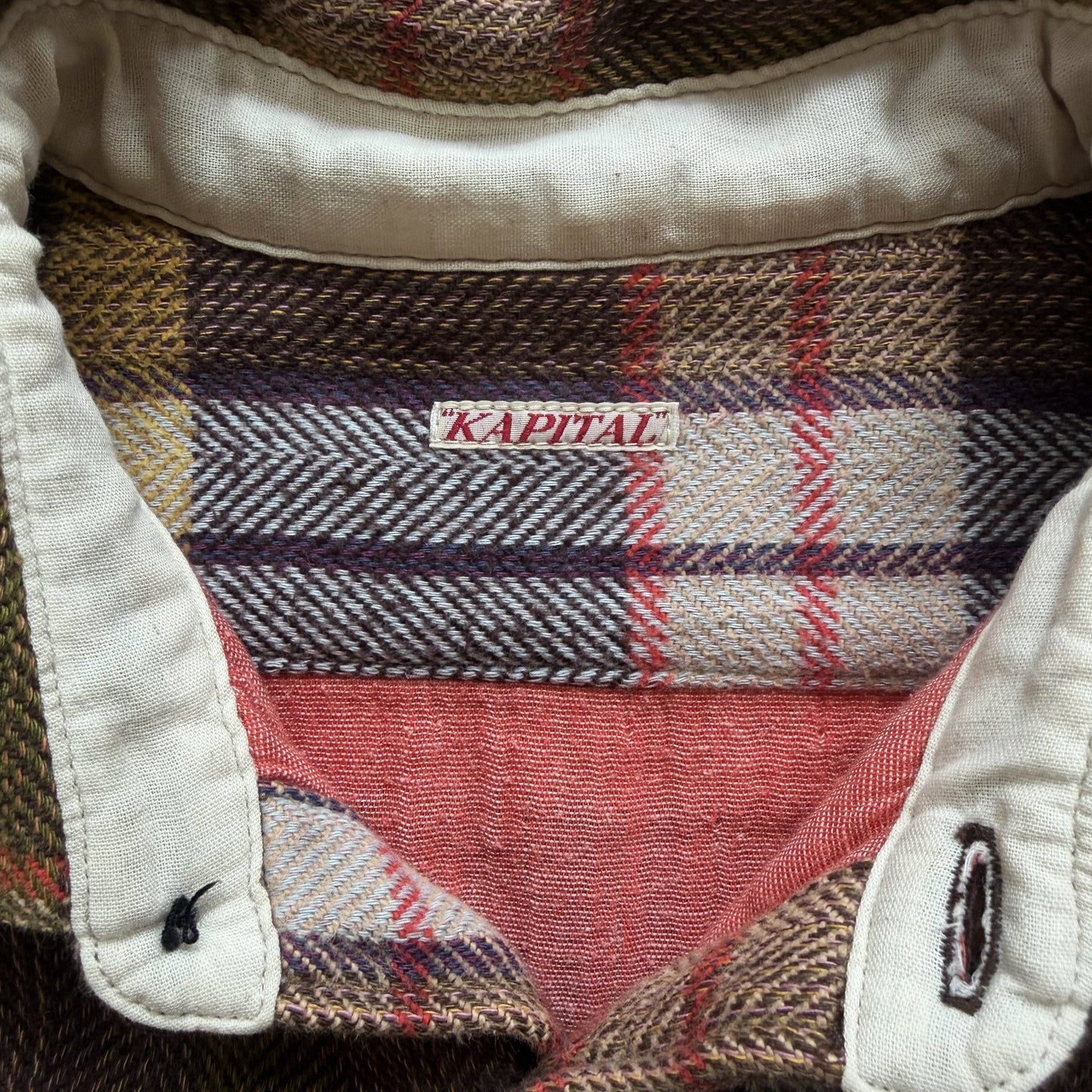 Kapital Flannel Work Shirt - M | Medium, Brown Plaid