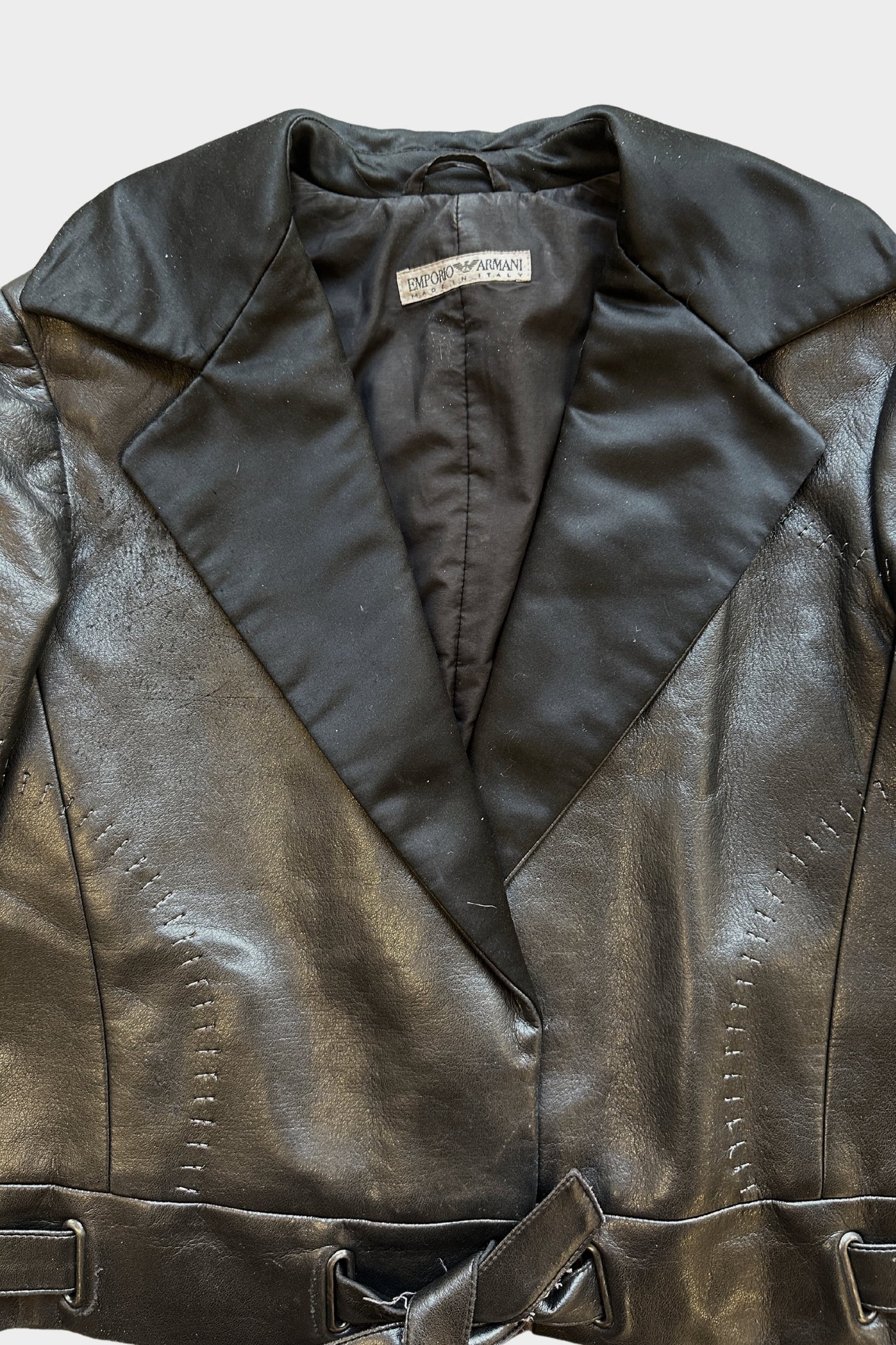 Emporio Armani Aviator Cropped Black Jacket